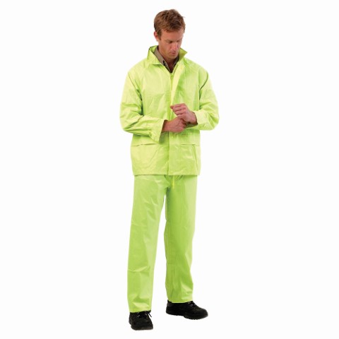 RAIN SUIT HIGH VIS YELLOW. 2 EXTRA LARGE 